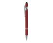 Stylo en aluminium recyclé avec clip robuste et encre noire couleur rouge foncé