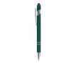Stylo en aluminium recyclé avec clip robuste et encre noire couleur vert foncé