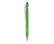 Stylo en aluminium recyclé avec clip robuste et encre noire couleur vert lime
