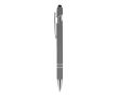Stylo en aluminium recyclé avec clip robuste et encre noire couleur gris