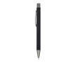 Stylo en aluminium recyclé à toucher doux et encre bleue couleur noir