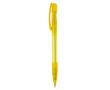 Stylo en plastique fabriqué en Allemagne à encre bleue rechargeable couleur jaune transparent