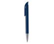 Stylo à bille en plastique mate fabriqué dans l’UE, encre bleue couleur bleu foncé