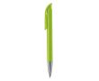 Stylo à bille en plastique mate fabriqué dans l’UE, encre bleue couleur vert lime