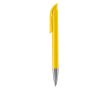 Stylo à bille en plastique mate fabriqué dans l’UE, encre bleue couleur jaune