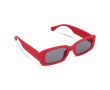 Lunettes de soleil noires en plastique 100% recyclé couleur rouge