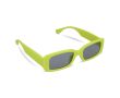 Lunettes de soleil noires en plastique 100% recyclé couleur vert lime