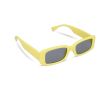 Lunettes de soleil noires en plastique 100% recyclé couleur jaune pastel