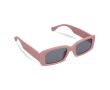Lunettes de soleil noires en plastique 100% recyclé couleur rose pastel