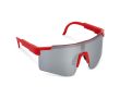 Lunettes de sport haute performance colorées avec verres argentés couleur rouge