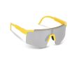 Lunettes de sport haute performance colorées avec verres argentés couleur jaune fluorescent