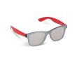 Lunettes de soleil avec verres miroir UV400 et branches colorées couleur rouge