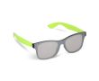 Lunettes de soleil avec verres miroir UV400 et branches colorées couleur vert lime