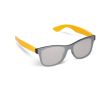 Lunettes de soleil avec verres miroir UV400 et branches colorées couleur jaune