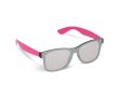 Lunettes de soleil avec verres miroir UV400 et branches colorées couleur rose