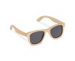 Lunettes de soleil entièrement en bambou avec verres noirs couleur naturel