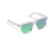 Lunettes de soleil à monture transparente et verres miroir UV400 couleur vert transparent