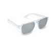 Lunettes de soleil recyclées à effet miroir avec protection UV400 couleur gris transparent