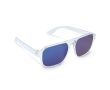 Lunettes de soleil recyclées à effet miroir avec protection UV400 couleur bleu bondi