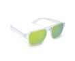 Lunettes de soleil recyclées à effet miroir avec protection UV400 couleur orange transparent
