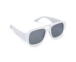 Lunettes de soleil en plastique dur recyclé avec protection UV400 couleur blanc cassé
