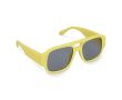 Lunettes de soleil en plastique dur recyclé avec protection UV400 couleur jaune pastel
