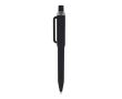 Stylo à bille en plastique recyclé, finition douce et encre bleue couleur noir