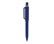 Stylo à bille en plastique recyclé, finition douce et encre bleue couleur bleu foncé