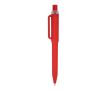 Stylo à bille en plastique recyclé, finition douce et encre bleue couleur rouge