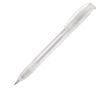 Stylo en plastique fabriqué dans l’UE avec recharge Jumbo, encre bleue couleur blanc