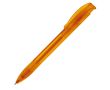 Stylo en plastique fabriqué dans l’UE avec recharge Jumbo, encre bleue couleur orange