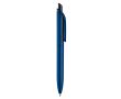 Stylo en plastique métallisé avec clip solide et recharge jumbo bleue couleur bleu foncé
