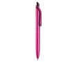 Stylo en plastique métallisé avec clip solide et recharge jumbo bleue couleur rose