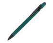 Stylo en aluminium recyclé au toucher doux avec stylet, encre bleue couleur vert foncé
