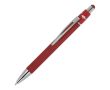 Stylo à bille rotatif en aluminium avec clip métallique, encre bleue couleur rouge foncé