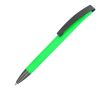 Stylo à bille rotatif en plastique à surface douce et encre bleue couleur vert lime