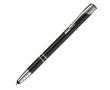 Stylo bille en aluminium avec embout pour écran tactile, encre bleue couleur noir
