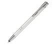 Stylo bille en aluminium avec embout pour écran tactile, encre bleue couleur argenté