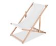 Chaise pliante en bois pour la plage ou la piscine, pour sublimation couleur blanc