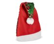 Bonnet de Père Noël original en sequins bicolores couleur rouge
