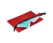 Trousse de premiers secours compacte avec mousqueton en polyester couleur rouge
