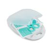 Trousse de premiers secours compacte en plastique, 10 pièces couleur blanc