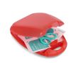 Trousse de premiers secours compacte en plastique, 10 pièces couleur rouge
