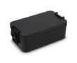 Lunch box à double étage avec clips de fermeture et couverts 1,55 L couleur noir