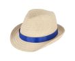 Chapeau de paille personnalisable avec ruban de plusieurs couleurs couleur bleu foncé