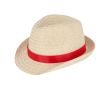Chapeau de paille personnalisable avec ruban de plusieurs couleurs couleur rouge