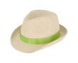 Chapeau de paille personnalisable avec ruban de plusieurs couleurs couleur vert lime