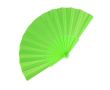 Eventail en polyester coloré avec manche en plastique personnalisable couleur vert lime