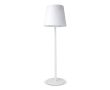 Lampe de table rechargeable en aluminium à hauteur réglable couleur blanc