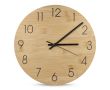 Horloge murale minimaliste en bambou à personnaliser couleur naturel